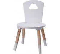 Chaise Enfant Blanche et Bois Nuage - 32x32x50cm Blanc G