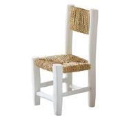 Chaise Enfant Bois Blanc Et Doum Blanc TU