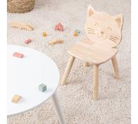 Chaise Enfant Chat En Bois - Pia Marron TU