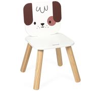 Janod - Chaise enfant Ma Première en bois - Thème Chien - Dès 18 mois - 32x32x47 cm
