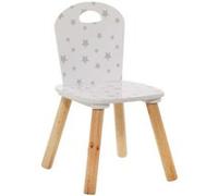 Petit mobilier enfant Pegane Chaise enfant coloris blanc motif etoiles - Longueur 32 x Profondeur 31,5 x Hauteur 50 cm --