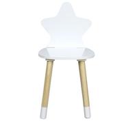 Chaise Enfant En Bois ""étoile"" 54cm Blanc - Paris Prix