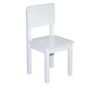 Chaise Enfant en Bois - ROBA - Hauteur d'Assise 31 cm - Avec des Fraisages de Qualité - Blanc Laqué