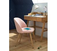 Chaise enfant en tissu chiné rose TU