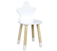 The Home Deco Kids - Chaise enfant en bois étoile blanc