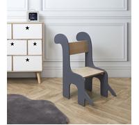 The Home Deco Kids - Chaise enfant en bois Animal Dino Gris