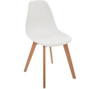 Chaise enfant pieds bois Atmosphera blanc Blanc et naturel G