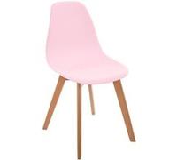 Chaise enfant pieds bois Atmosphera rose Rose et naturel G