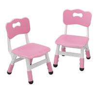 Chaise Enfant Plastique Réglable 3 Hauteurs, Tabouret Ergonomique Antidérapant Antichute Empilable, 2-8 Ans, Intérieur Extérieur Maison Crèche Classe Salle De Jeux