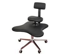 Chaise Ergonomique à Genoux Chaise de méditation de Bureau à Jambes croisées, Bureau Ergonomique Mobile, roulettes de Frein à Genoux avec Angle d'inclinaison réglable et Dossier Moyen, tabou