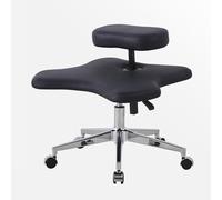 Chaise Ergonomique à Genoux Chaise de méditation de Bureau à Jambes croisées Bureau Mobile Ergonomique à Genoux à Genoux en Similicuir Siège correcteur de Posture/Assis accroupi Tabouret d