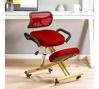 Chaise ergonomique à roulettes pour améliorer la posture avec siège incliné, coussins épais et soutien dorsal - Tabouret réglable pour la maison et le bureau