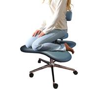 Chaise ergonomique avec support lombaire et inclinaison réglable pour le bureau, la maison et les amateurs de yoga