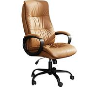 Chaise exécutive de Gestion de Luxe avec Chaise d'ordinateur de Bureau à Domicile en Cuir PU Confortable avec Roues pivotantes et capacité de Charge de 150 kg Marron (Marron 64 * 113) (Marron 64 *