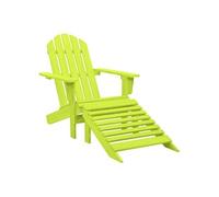 Chaise exterieur empilable non pliable H. 88.5 cm en bois vert