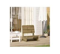 Chaise exterieur non pliable en bois H. 70.5 cm marron