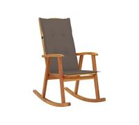 Chaise exterieur non pliable en bois massif H. 117 cm marron