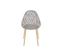 Lot De 4 Chaises - Home Deco Factory - Lucena - Ajourées - Ergonomiques - Taupe