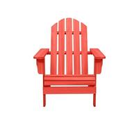 Chaise exterieur non pliable H. 89.5 cm en bois massif rouge