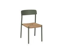 Chaise extérieure empilable Wistty effet rotin vert laurier Hespéride