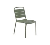 Chaise extérieure métal empilable Alegoria vert laurier Hespéride