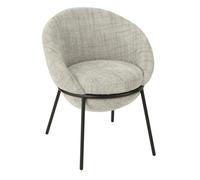 Chaise Fauteuil Design "Elwood" 76cm Gris