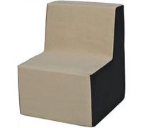 Chaise fauteuil pouf pour chambre d enfant, jeu confort repos beige-gris