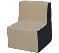 Chaise Fauteuil Pouf Pour Chambre Denfant, Jeu Confort Repos Beige-Gris