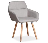 Chaise/Fauteuil scandinave Frida Tissu Beige