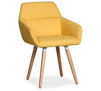 Chaise/Fauteuil scandinave Frida Tissu Jaune