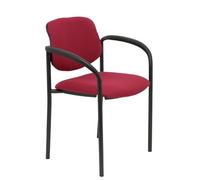 Chaise fixe Villalgordo bali marron châssis noir avec bras