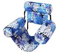 Chaise flottante gonflable en PVC pour la plage, le lac, la rivière, siège flottant portable pour la relaxation (bleu bleu)