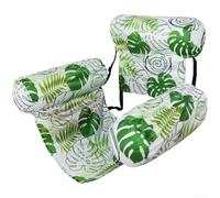 Chaise flottante gonflable en PVC pour plage, lac, rivière, siège flottant portable pour la relaxation (vert gazon)