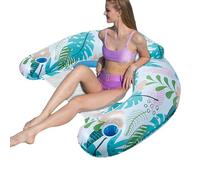 Chaise flottante pour adulte, avec porte-gobelet, flotteur gonflable pour canapé de piscine, radeau d'eau flottant en PVC, flotteurs de piscine pour adultes, grande taille, couche unique pour adultes