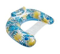 Chaise flottante pour adulte, avec porte-gobelet gonflable pour canapé de piscine - Radeau flottant en PVC, flotteur de piscine pour adultes, grande taille, couche unique pour adultes