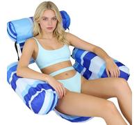 Chaise Flottante - PVC 76x40,5x60,9cm | Chaise Longue de Piscine inclinable Gonflable | Siège Flottant léger pour l'extérieur, rivière, lac, Plage, fête, Voyage, Vacances, détente