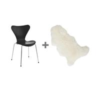 Chaise frêne teinte + peau Set promo Serie 7™ seating dyed ash