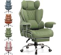 Chaise gamer GTPLAYER, Chaise gamer, Chaise de bureau ergonomique avec repose-pieds lombaires réglables et oreiller, Gaming Chair rembourrée, Fauteuil gamer