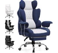 Chaise gamer GTPLAYER, Chaise gamer, Chaise de bureau ergonomique avec repose-pieds lombaires réglables et oreiller, Gaming Chair rembourrée, Fauteuil gamer