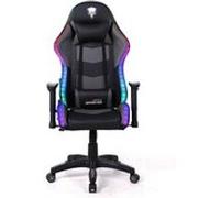 Amstrad Fauteuil Gaming Elite-LED-Ghost - Noir et Gris - Eclairage LED 576 Effets - Télécommande - Accoudoir 2D