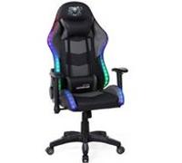 Chaise gaming Amstrad ELITE-LED-KRAKEN - Noir et gris - Eclairage LED 576 effets - Télécommande - Accoudoir 2D Noir G
