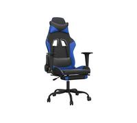 Chaise de Jeu avec Repose-pied Noir et Orange Similicuir Fauteuil Siège vidaXL