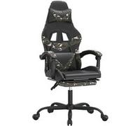 Chaise gaming avec repose-pied Noir et camouflage SimilicuirChaise Gamer Siège Gaming Fauteuil Gamer Noir