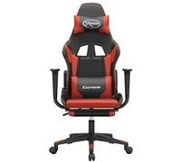 Chaise gaming avec repose-pied Noir et rouge SimilicuirChaise Gamer Siège Gaming Fauteuil Gamer Noir G