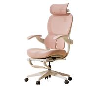 Chaise Gaming avec Repose-Pieds, Fauteuil Bureau Ergonomique avec Soutien Lombaire, Appui-tête et Accoudoirs Réglables pour la Maison, Le Bureau, Le Dortoir(Pink)