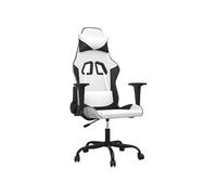 Chaise gaming Blanc et noir Similicuir