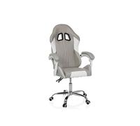 Chaise gaming / chaise de bureau GAMEBREAKER W03 tissu gris/blanc mybuero Gris/Blanc