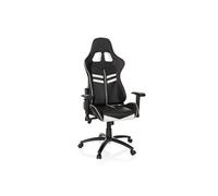Chaise gaming / Chaise de bureau LEAGUE PRO simili cuir noir / blanc hjh OFFICE Noir/Blanc G