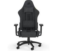 Corsair Fauteuil gaming TC100 RELAXED – Tissu, coussin lombaire & appui‑tête mémoire – Gris/Noir