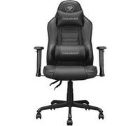 Cougar Gaming Fauteuil FUSIONSBLACK – Support lombaire 3D, piston réglable, inclinaison 160°